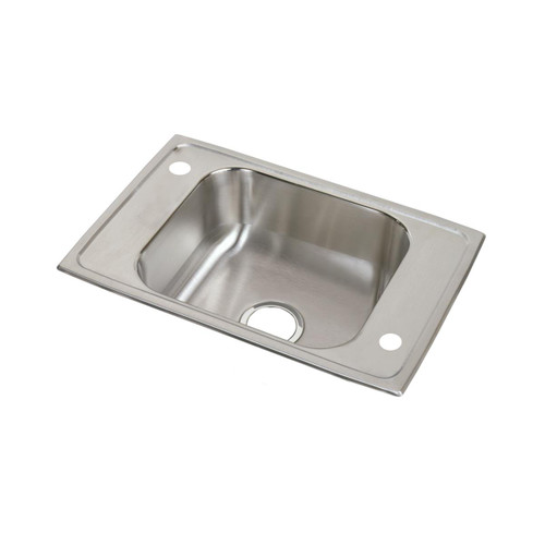 Elkay Celebrity Stainless Steel 25" x 17" x 6-1/2", 2LM-Hole Single Bowl Drop-in Classroom ADA Sink