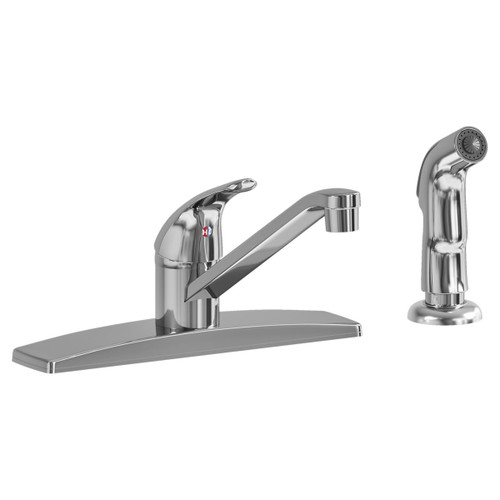 Elkay Everyday Three Hole Deck Mount Kitchen Faucet with Side Spray Chrome