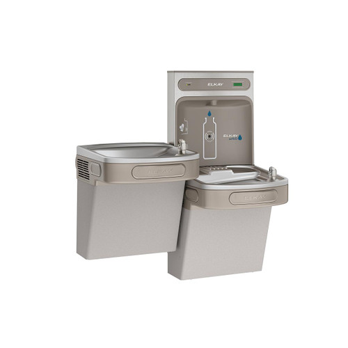 Elkay ezH2O Bottle Filling Station & Versatile Bi-Level ADA Vandal-Resistant Cooler Filtered Non-Refrigerated Light Gray