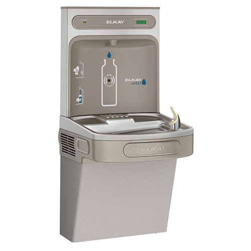 Elkay ezH2O Bottle Filling Station with Single ADA Cooler Filtered Non-Refrigerated Light Gray
