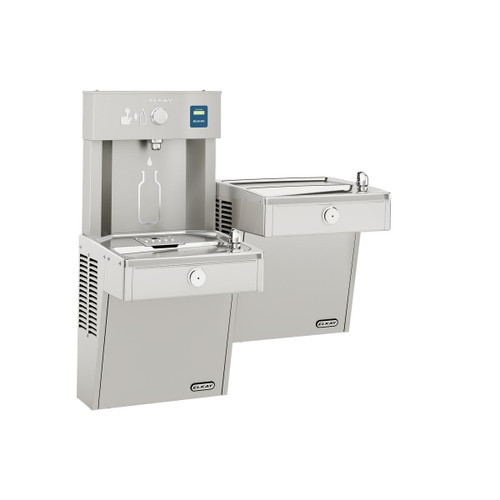 Elkay ezH2O Vandal-Resistant Bottle Filling Station & Bi-Level Reverse Cooler Non-Filtered Non-Refrigerated Stainless
