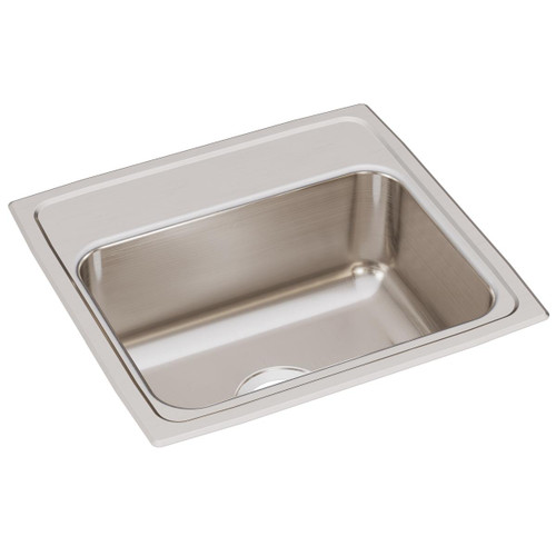Elkay Lustertone Classic Stainless Steel 19" x 18" x 7-5/8", 0-Hole Single Bowl Drop-in Sink