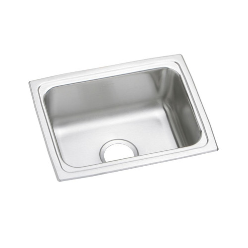 Elkay Lustertone Classic Stainless Steel 25" x 19-1/2" x 6", 0-Hole Single Bowl Drop-in ADA Sink