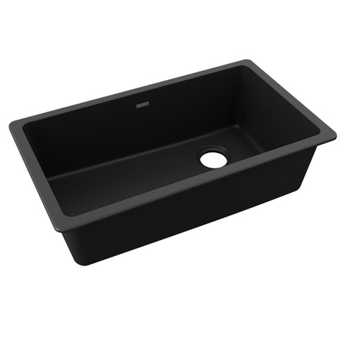 Elkay Quartz Classic 33" x 18-3/4" x 9-1/2" Single Bowl Undermount Sink Black