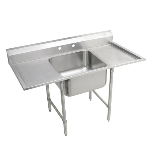 Elkay Rigidbilt Stainless Steel 33" x 29-3/4" x 12-3/4" Floor Mount Single Compartment Scullery Sink w/ Drainboard