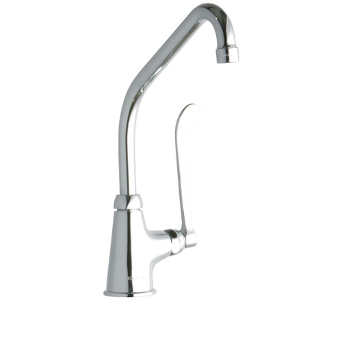 Elkay Single Hole with Single Control Faucet with 8" High Arc Spout 6" Wristblade Handle Chrome