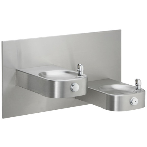 Elkay Slimline Soft Sides Heavy Duty Bi-Level Fountain Non-Filtered Non-Refrigerated Freeze Resistant Stainless Elkay Slimline Soft Sides Heavy Duty Bi-Level Fountain Non-Filtered Non-Refrigerated Freeze Resistant Stainless