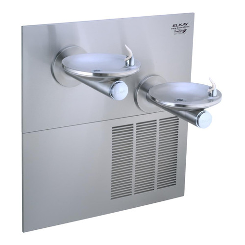 Elkay SwirlFlo Bi-level High Efficiency ADA Fountain with Mounting Frame Non-filtered Refrigerated Stainless