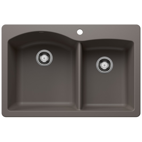 Blanco 443100: Diamond 1-3/4 Bowl Dual Deck Sink - Volcano Grey