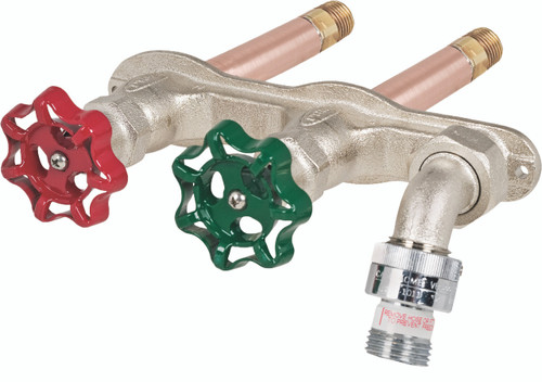Prier 8 in. Hot And Cold Anti-Siphon Hose Thread Wall Faucet with Vacuum Breaker