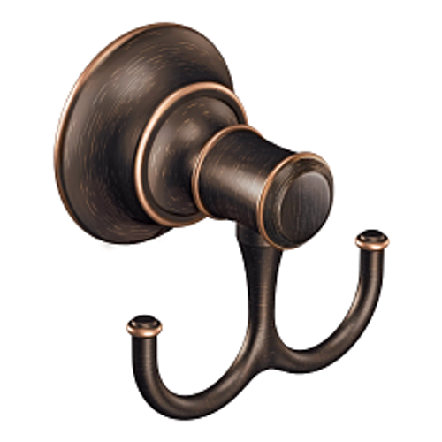 Moen DN7903BRB Ashville Mediterranean Bronze Mediterranean Bronze Double Robe Hook