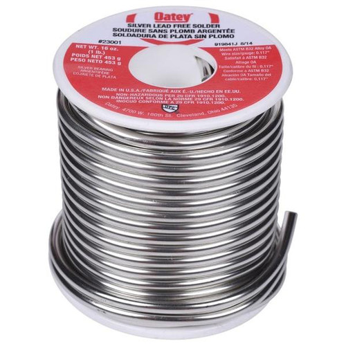 Oatey Silver Lead-Free Plumbing Solder 16 oz 23001
