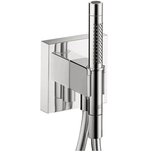 AXOR 12627001 ShowerSolutions Handshower Holder with Outlet 5" x 5" with Handshower, 1.75 GPM in Chrome