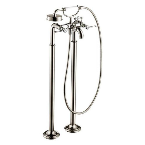 AXOR 16563831 Montreux 2-Handle Freestanding Tub Filler Trim with Lever Handles and 1.8 GPM Handshower in Polished Nickel