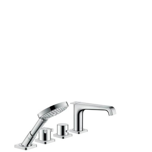 AXOR 36413001 Citterio E 4-Hole Thermostatic Roman Tub Set Trim with 1.75 GPM Handshower in Chrome