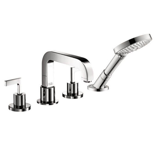 AXOR 39462001 Citterio 4-Hole Roman Tub Set Trim with Lever Handles and 1.75 GPM Handshower in Chrome