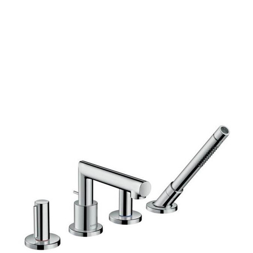 AXOR 45448001 Uno 4-Hole Roman Tub Set Trim with Zero Handles and 1.75 GPM Handshower in Chrome