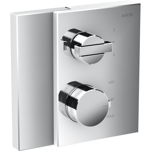 AXOR 46760001 Edge Thermostatic Trim with Volume Control and Diverter in Chrome