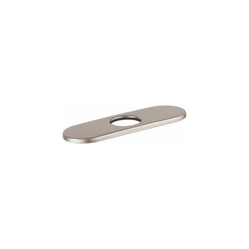 Hansgrohe 14018821 C Accessories Base Plate for Traditional Single-Hole Faucets, 6" in Brushed Nickel