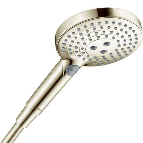 Hansgrohe 26037831 Raindance Select S Handshower 120 3-Jet PowderRain, 2.5 GPM in Polished Nickel