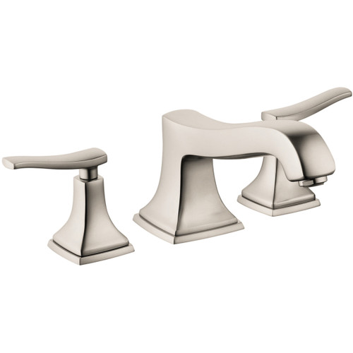 Hansgrohe 31428821 Metropol Classic 3-Hole Roman Tub Set Trim with Lever Handles in Brushed Nickel