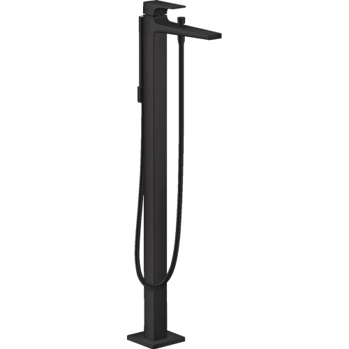 Hansgrohe 32532671 Metropol Freestanding Tub Filler Trim with Lever Handle and 1.75 GPM Handshower in Matte Black