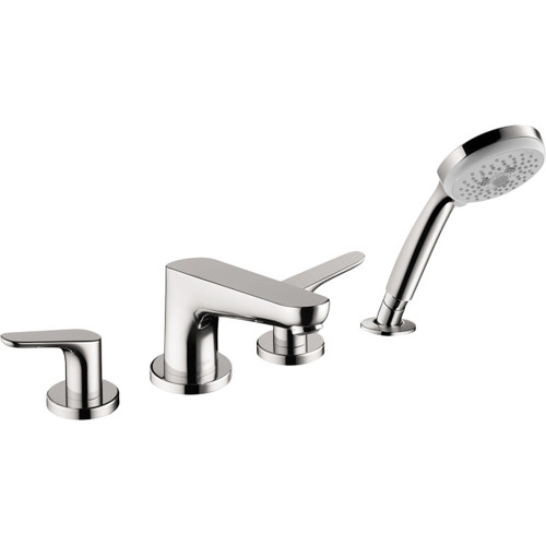 Hansgrohe 4766000 Focus 4-Hole Roman Tub Set Trim with 1.8 GPM Handshower in Chrome
