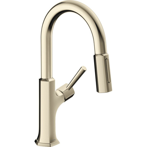 Hansgrohe 4853830 Locarno Prep Kitchen Faucet, 2-Spray Pull-Down, 1.75 GPM in Polished Nickel