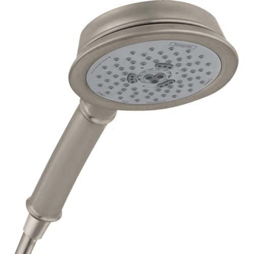 Hansgrohe 4932820 Croma 100 Classic Handshower 3-Jet, 1.5 GPM in Brushed Nickel