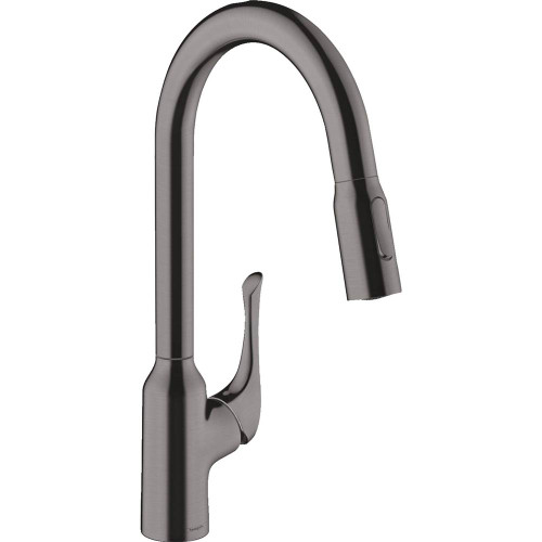 Hansgrohe 71843341 Allegro N High Arc Kitchen Faucet, 2-Spray Pull-Down, 1.75 GPM in Brushed Black Chrome