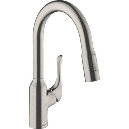 Hansgrohe 71844801 Allegro N Prep Kitchen Faucet, 2-Spray Pull-Down, 1.75 GPM in Steel Optic