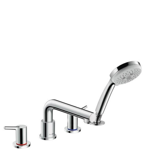 Hansgrohe 72414001 Talis S 4-Hole Roman Tub Set Trim with 1.8 GPM Handshower in Chrome