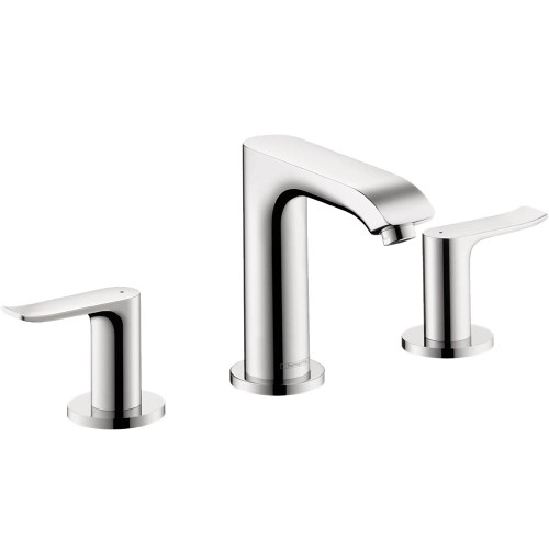 Hansgrohe 31124001 Metris Widespread Faucet 100 with Pop-Up Drain, 0.5 GPM in Chrome