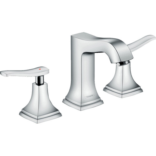 Hansgrohe 31330001 Metropol Classic Widespread Faucet 110 with Lever Handles and Pop-Up Drain, 1.2 GPM in Chrome