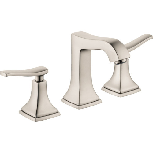 Hansgrohe 31330821 Metropol Classic Widespread Faucet 110 with Lever Handles and Pop-Up Drain, 1.2 GPM in Brushed Nickel