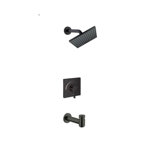 Hansgrohe 04963670 Vernis Shape Pressure Balance Tub/Shower Set, 1.5 GPM in Matte Black Hansgrohe 04963670 Vernis Shape Pressure Balance Tub/Shower Set, 1.5 GPM in Matte Black