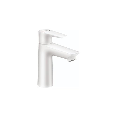 Hansgrohe 71710701 Talis E Single-Hole Faucet 110 with Pop-Up Drain, 1.2 GPM in Matte White