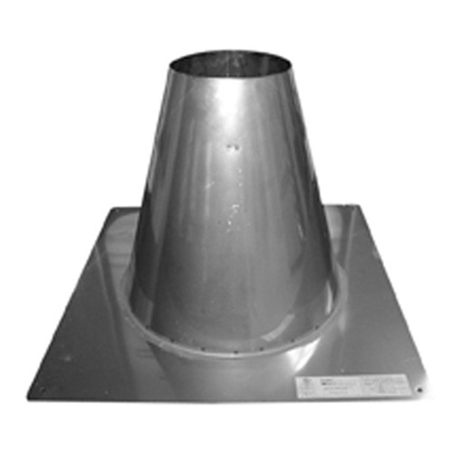 Nortiz FRF5 Stainless Steel Flat Roof Flashing for 5" Single Wall Venting