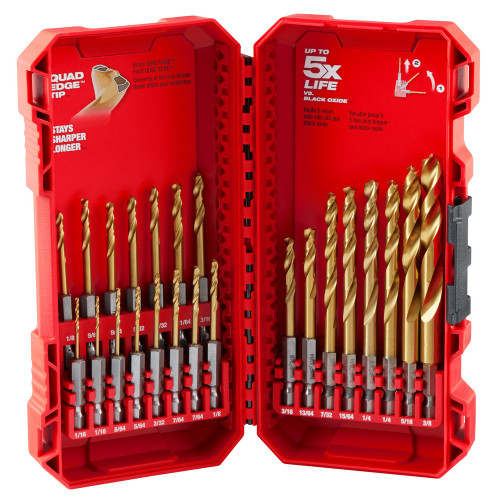 Milwaukee 48-89-4631 23 Piece Shockwave Impact Duty Titanium Drill Bit Set