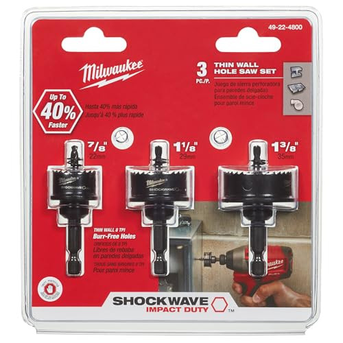 Milwaukee 49-22-4800 3 Piece Hole Saw Set