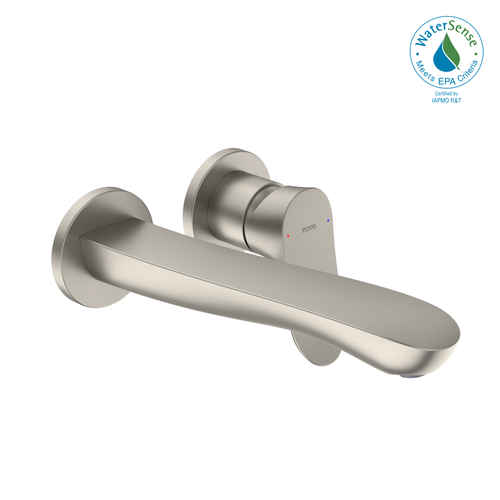 TOTO TLG01311UA#BN GO 1.2 GPM Wall-Mount Single-Handle L Bathroom Faucet with COMFORT GLIDE Technology in Brushed Nickel