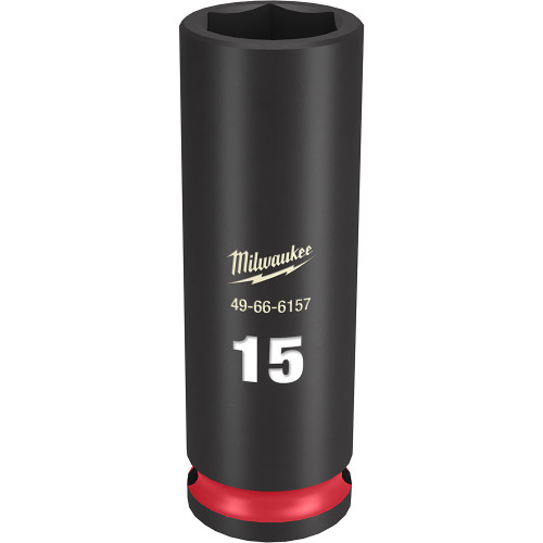 Milwaukee 49-66-6157 Shockwave Impact Duty 3/8" Drive 15MM Deep 6 Point Socket