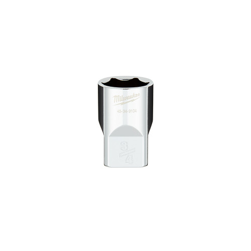 Milwaukee 45-34-9104 1/2 in. Drive 3/4 in. SAE 6-Point Socket with FOUR FLAT Sides