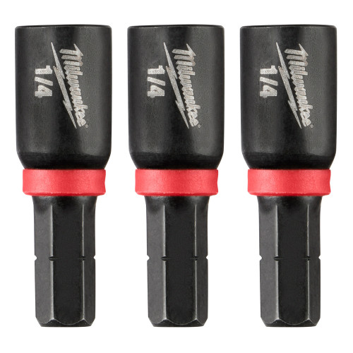 Milwaukee 49-66-4512 Shockwave Impact Duty 1/4" Insert Magnetic Nut Driver 3PK