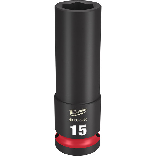 Milwaukee 49-66-6276 Shockwave Impact Duty 1/2" Drive 15MM Deep 6 Point Socket Milwaukee 49-66-6276 Shockwave Impact Duty 1/2" Drive 15MM Deep 6 Point Socket