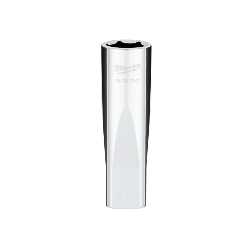 Milwaukee 45-34-9141 1/2 in. Drive 17MM Metric 6-Point Deep Socket with FOUR FLAT Sides