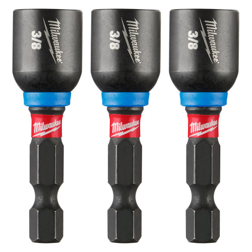 Milwaukee 49-66-4525 Shockwave Impact Duty 3/8" x 1-7/8" Magnetic Nut Driver 3PK