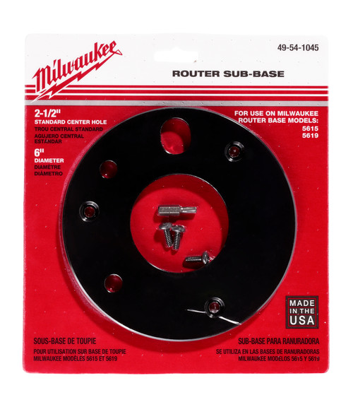 Milwaukee 49-54-1045 6 in. Diameter 2-1/2 in. Center Hole Sub-Base