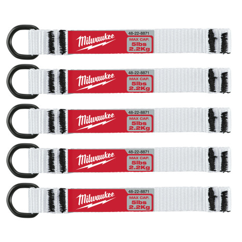 Milwaukee 48-22-8871 5pc 5lb D-Ring Web Attachment
