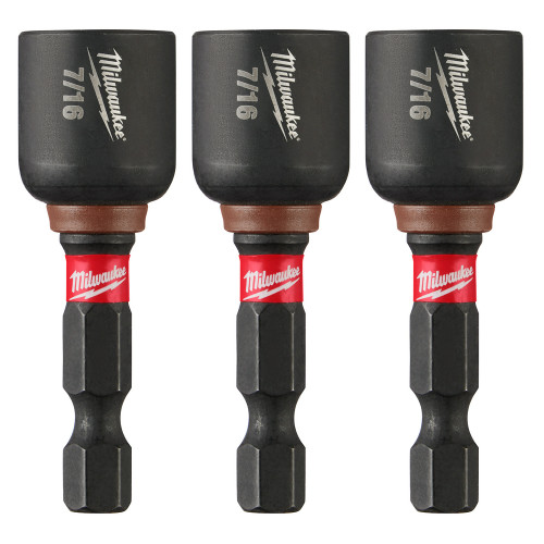 Milwaukee 49-66-4526 Shockwave Impact Duty 7/16" x 1-7/8" Magnetic Nut Driver 3PK